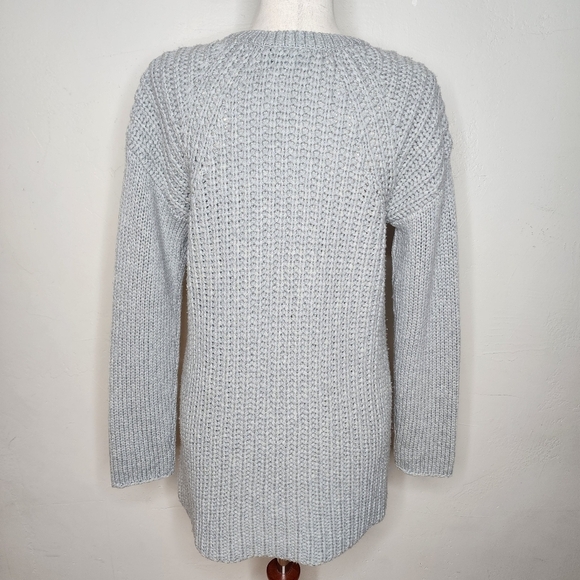 Eileen Fisher The Fisher Project Gray Crew Neck High Low Sweater Size Small - Picture 2 of 12